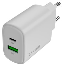 Зарядний пристрій Canyon OnCharge 200 20W 1xPD 1xQC EU White (CNE-CHA200-21)