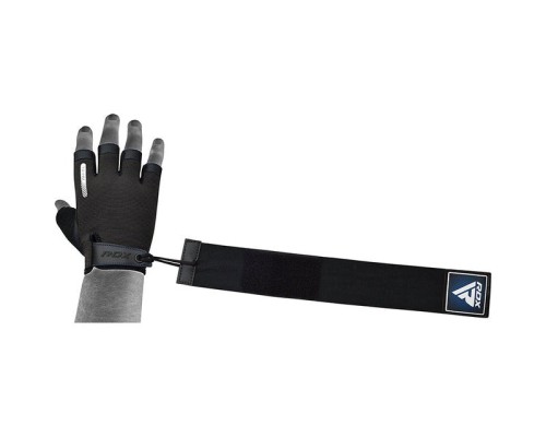 Рукавички для фітнесу RDX T2 Half Blue Plus L (WGA-T2HU-L+)