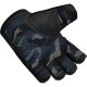 Рукавички для фітнесу RDX T2 Half Blue Plus L (WGA-T2HU-L+)