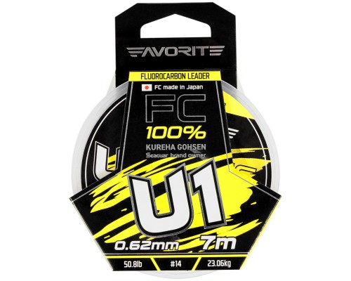 Флюорокарбон Favorite U1 FC 7m 14/0.62mm 50.8lb/23.06kg (1693.11.90)