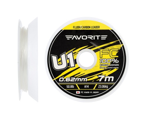 Флюорокарбон Favorite U1 FC 7m 14/0.62mm 50.8lb/23.06kg (1693.11.90)