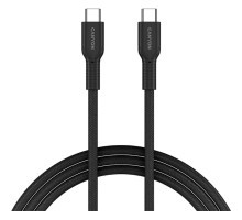 Дата кабель USB-C to USB-C 1.0m OnWire 60CL C-C 60W COLOR Braided 1m Black Canyon (CND-CCAP60AB10B)