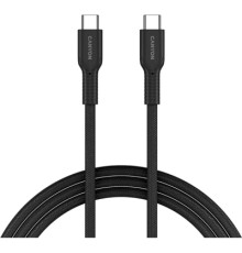 Дата кабель USB-C to USB-C 1.0m OnWire 60CL C-C 60W COLOR Braided 1m Black Canyon (CND-CCAP60AB10B)