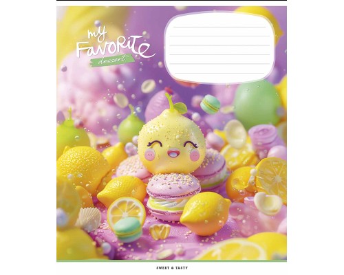 Зошит Школярик Favorite desserts 12 аркушів клітинка (012-3454K)