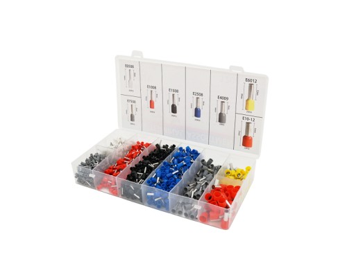 Затиск для клем Voltronic HCS8 6-4A, red + набір кабельних наконечників (HCS8 6-4A+VE1200)