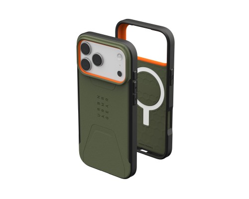 Чохол до мобільного телефона UAG iPhone 17 Pro Max Civilian MagSafe Olive/Orange (114546117297)