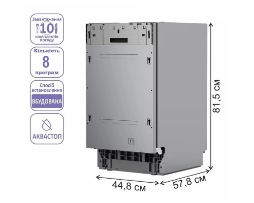 Посудомийна машина PRIME Technics PDW 45108 RBI