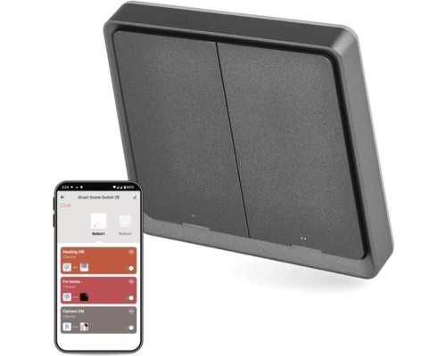 Розумний вимикач EMOS H5015 2 buttons ZigBee 3.0 Black (H5015)