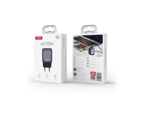 Зарядний пристрій XO USB-C PD20W black (L153_Black)
