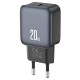 Зарядний пристрій XO USB-C PD20W black (L153_Black)