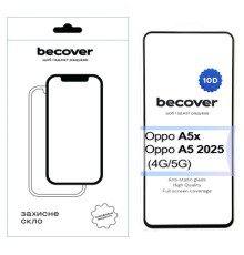 Скло захисне BeCover 10D Oppo A5x / A5 2025 (4G/5G) Black (713930)