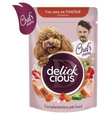 Вологий корм для собак Delickcious паелья з куркою 85 г (4820269147041)