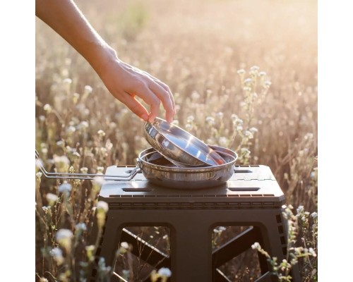 Набір туристичного посуду Tribe Single Set сталевий (T-FG-0009-metal)