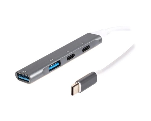 Концентратор Maxxter USB-C to 1xUSB 3.0 + 1xUSB 2.0 + 2xUSB-C (HU3C-4P-03)