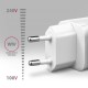 Зарядний пристрій AXAGON 1xUSB + 2xUSB-C 65W QC4+ PD3.0 PPS white (ACU-DPQ65W)