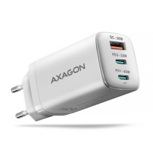 Зарядний пристрій AXAGON 1xUSB + 2xUSB-C 65W QC4+ PD3.0 PPS white (ACU-DPQ65W)