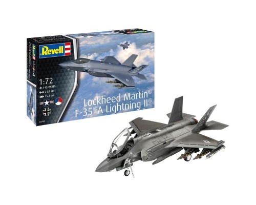 Збірна модель Revell Літак Lockheed Martin F-35A Lightning II, рівень 4, 1:72 (RVL-03799)