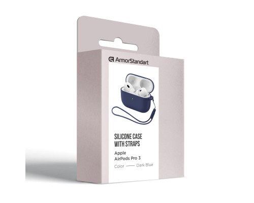 Чохол для навушників Armorstandart Silicone Case для Apple Airpods Pro 3 Dark Blue (ARM88292)