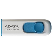 USB флеш накопичувач ADATA 64GB C008 White+Blue USB 2.0 (AC008-64G-RWE)