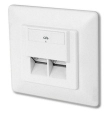 Комп'ютерна розетка Digitus 2xRJ45 FTP, для прихованої проводки (DN-9005-N)