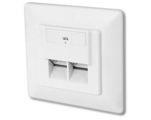 Комп'ютерна розетка Digitus 2xRJ45 FTP, для прихованої проводки (DN-9005-N)