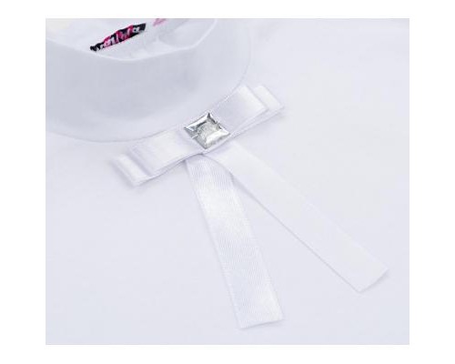 Кофта дитяча Matilda зі стійкою і мереживом на поличці (8658-164-white)
