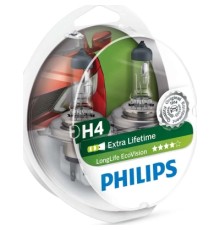 Автолампа Philips H4 LongLife EcoVision, 2шт (12342LLECOS2)