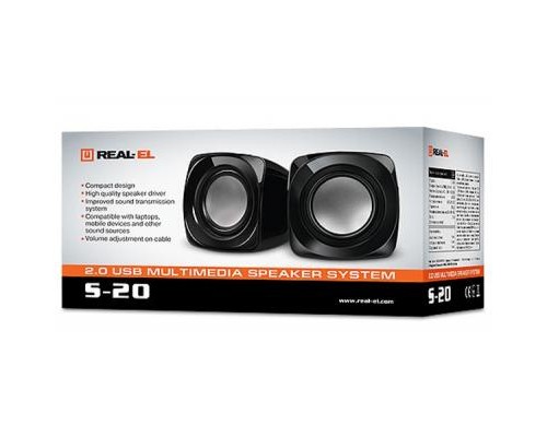 Акустична система REAL-EL S-20 black 