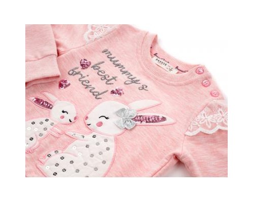 Набір дитячого одягу Breeze з зайчиками (13649-80G-peach)