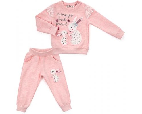 Набір дитячого одягу Breeze з зайчиками (13649-80G-peach)