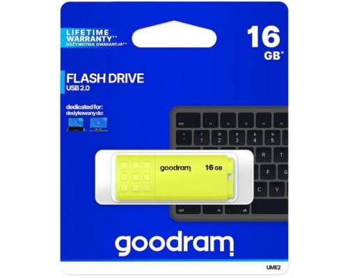 USB флеш накопичувач Goodram 16GB UME2 Yellow USB 2.0 (UME2-0160Y0R11) 