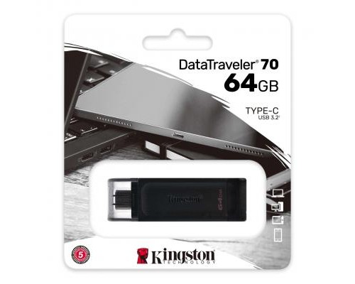 USB флеш накопичувач Kingston 64GB DataTraveler 70 USB 3.2 / Type-C (DT70/64GB) 
