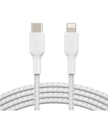 Дата кабель USB 2.0 AM to Lightning 1.0m BRAIDED white Belkin (CAA004BT1MWH)