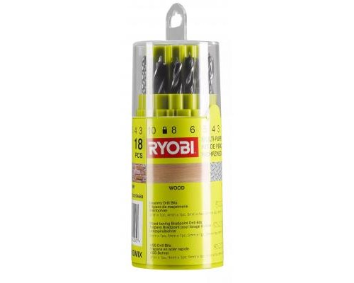 Набір свердл Ryobi RAK18DMIX, 18шт (5132004669)