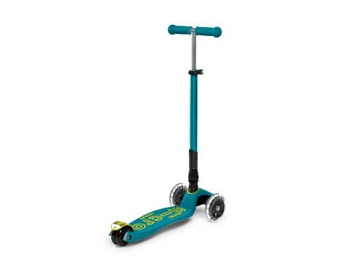 Самокат Micro Maxi Deluxe Foldable LED Зелений (MMD097)