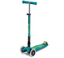 Самокат Micro Maxi Deluxe Foldable LED Зелений (MMD097)
