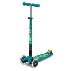 Самокат Micro Maxi Deluxe Foldable LED Зелений (MMD097)