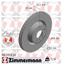 Гальмівний диск ZIMMERMANN 100.3359.20