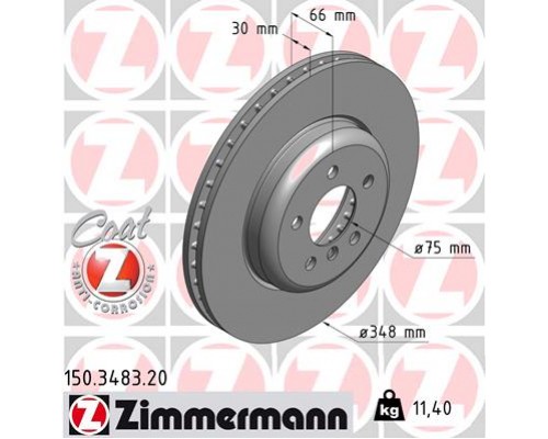 Гальмівний диск ZIMMERMANN 150.3483.20