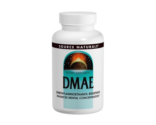 Амінокислота Source Naturals DMAE (діметіламіноетанол) 351мг, 200 капсул (SNS-01583) 