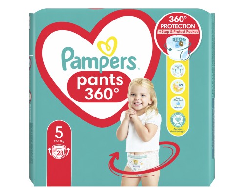 Підгузки Pampers трусики Pants Junior Розмір 5 (12-17 кг) 28 шт (8006540069714)