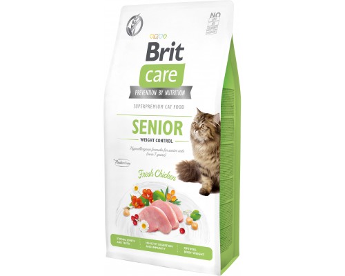 Сухий корм для кішок Brit Care Cat GF Senior Weight Control 7 кг (8595602540938)