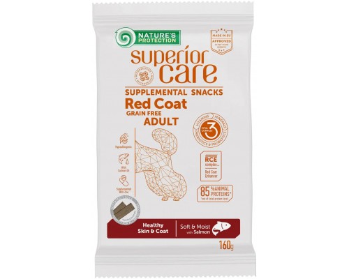 Ласощі для собак Nature's Protection Superior Care Red Coat Healthy Skin & Coat 160 г (KIKNPSC47273)