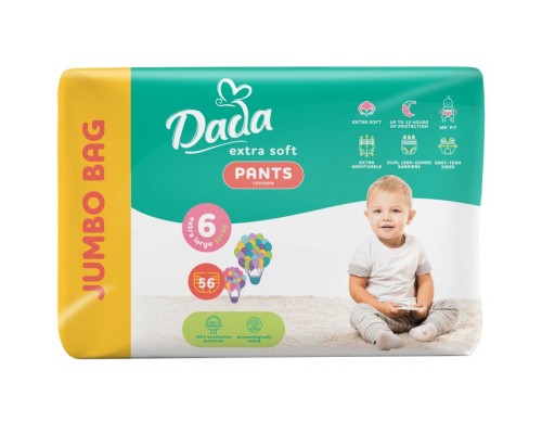 Підгузки Dada Extra Soft 6 XL (15+ кг) 56 шт (4820174980801)