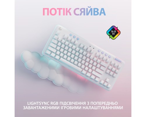 Клавіатура Logitech G715 Aurora Wireless Gaming GX Red Lightspeed/Bluetooth UA Off-White (920-010692)