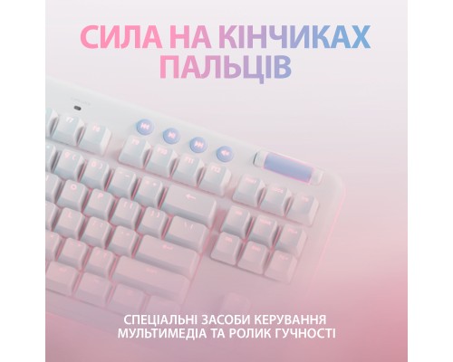 Клавіатура Logitech G715 Aurora Wireless Gaming GX Red Lightspeed/Bluetooth UA Off-White (920-010692)