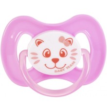 Пустушка Baby Team силіконова,класична, 0+ міс (3007_рожевий)