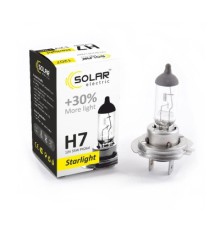 Автолампа SOLAR H7 12V 55W PX26d Starlight+30 (1207)