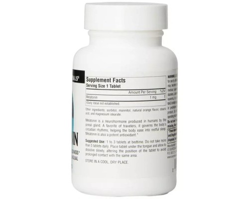 Амінокислота Source Naturals Мелатонін 1мг, Sleep Science, 200 таблеток (SN0720) Амінокислота Source Naturals Мелатонін 1мг, Sleep Science, 200 таблеток (SN0720)