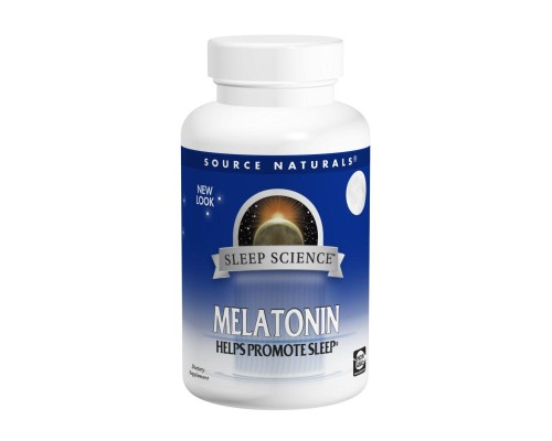 Амінокислота Source Naturals Мелатонін 1мг, Sleep Science, 200 таблеток (SN0720) Амінокислота Source Naturals Мелатонін 1мг, Sleep Science, 200 таблеток (SN0720)